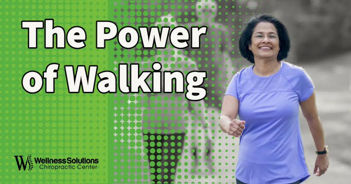The Power of Walking – Health Benefits of Daily Movement - Wellness Solutions Chiropractic Center Woman walking outdoors highlighting the health benefits of daily walking – featured image for blog post from Wellness Solutions Chiropractic in St. Louis County